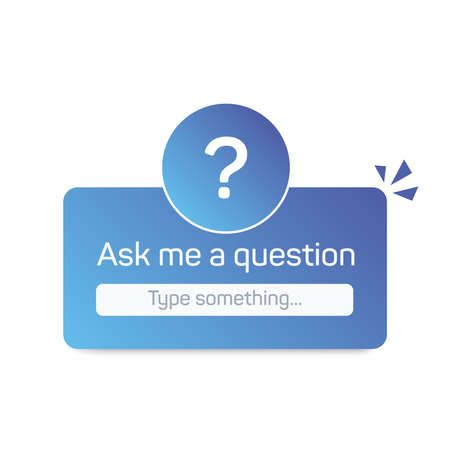 Ask me question social media sticker design for mobile, graphic and website desgin. Template desgin, user interface vectorのイラスト素材