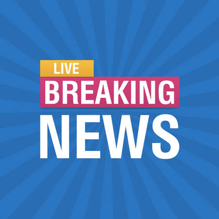 Breaking news broadcast concept design template for news channels or internet tv background. Breaking news live. Vectorのイラスト素材