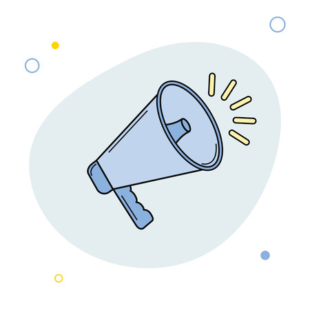 Megaphone icon isolated on white background. Loudspeaker icon. Vector illustration flat design. Element for web and mobile applicationsのイラスト素材