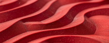 Close Up of Red Wave Surface.の素材