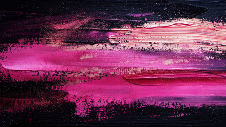 Black Background With Pink Paint Strokes.の素材