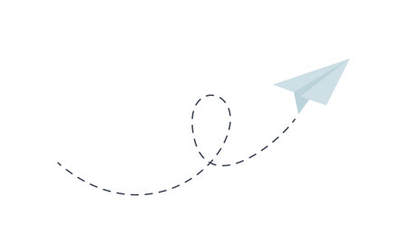 Paper airplane background design business cardのイラスト素材