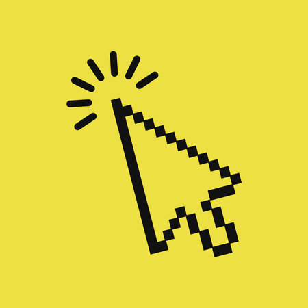 Mouse cursor icon. Pixel icon. Vector illustrationのイラスト素材
