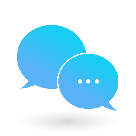 Chat bubbles vector icon. Talk bubble speech sign. Dialogue balloon. Vector illustrationのイラスト素材
