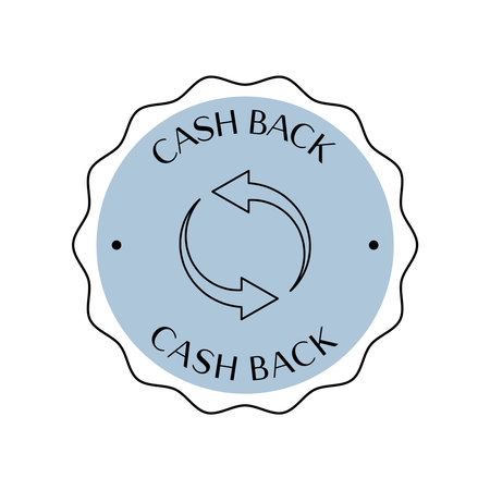 Cash back sticker, return money. Vector illustrationのイラスト素材