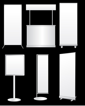 blank roll up banner display Vector template for design workのイラスト素材