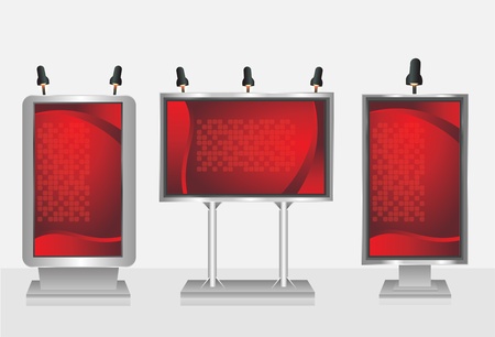 Blank display, billboard Vector set  のイラスト素材