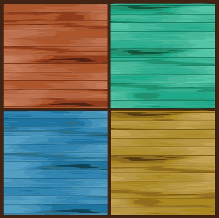 Set of Vector wood plank background のイラスト素材