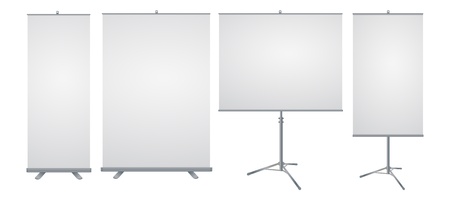 roll up banner のイラスト素材