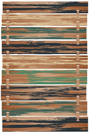 Wooden sign with rope hanging  vector illustration のイラスト素材