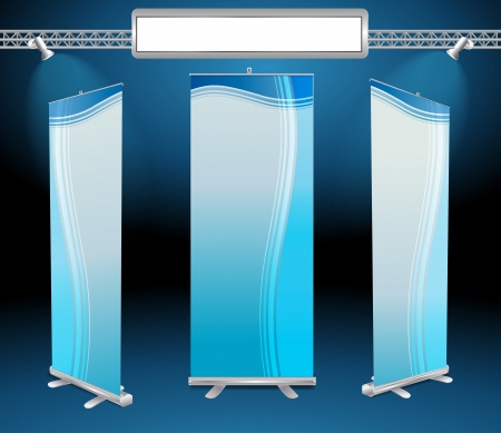  roll up banner displayのイラスト素材
