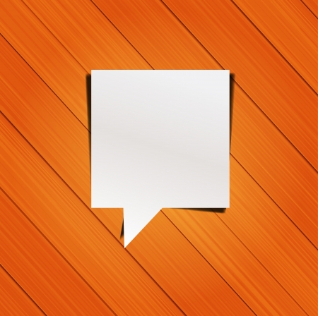  wooden background with speech bubbles paper stick のイラスト素材