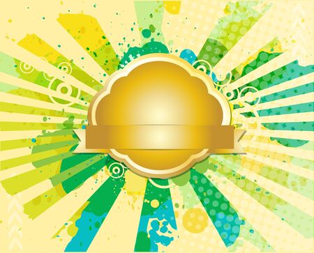 labels with watercolor splatter background. Vector template design のイラスト素材