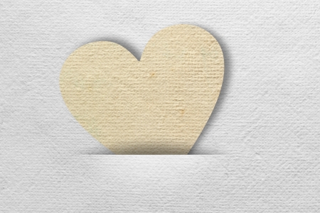 Valentine s day card with Heart Paper texture background の写真素材