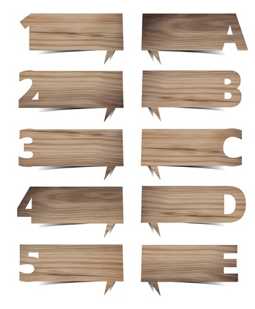 Vector wood texture background presentations with letters and numbers のイラスト素材
