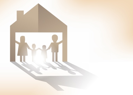 paper family concept, Vector illustration paper family concept, Vector illustration