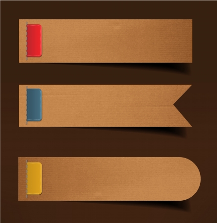 Set of paper, stickers, labels, tags. Vector template のイラスト素材