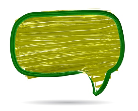 brush stroke of speech bubble, Vector template design のイラスト素材