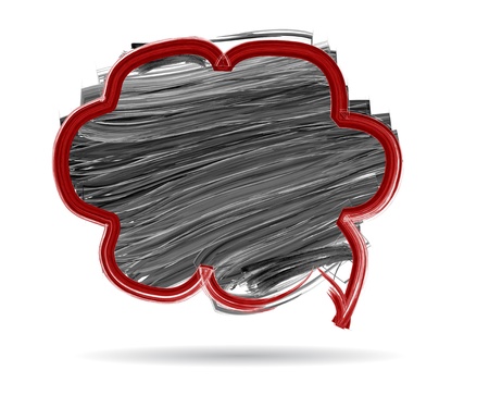 Vector Speech bubble of watercolor brush stroke  のイラスト素材