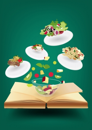 Creative recipe book concept idea, Modern template design vector illustrationのイラスト素材