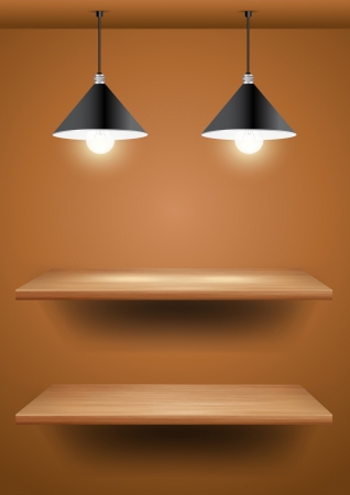 Empty shelf for exhibit  Vector illustration template designのイラスト素材