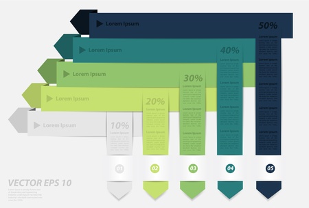 Modern minimal business step origami style options banner infographics のイラスト素材