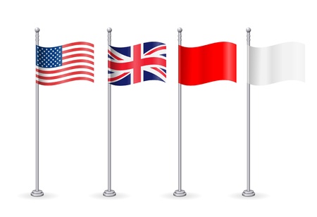 American with england flag  のイラスト素材