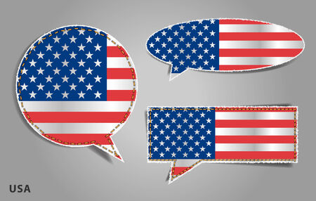 Speech bubble of american flagのイラスト素材