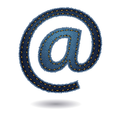 Jeans alphabet address icon isolated on white background, Vector illustration template designのイラスト素材