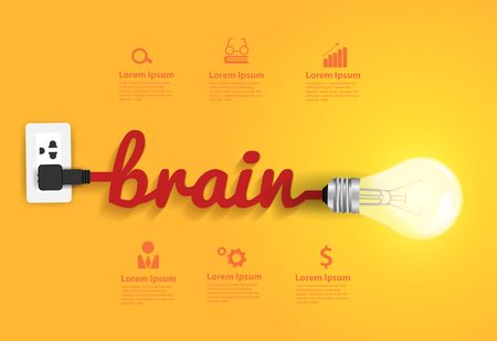 Creative brain Idea concept, Vector illustration modern design templateのイラスト素材