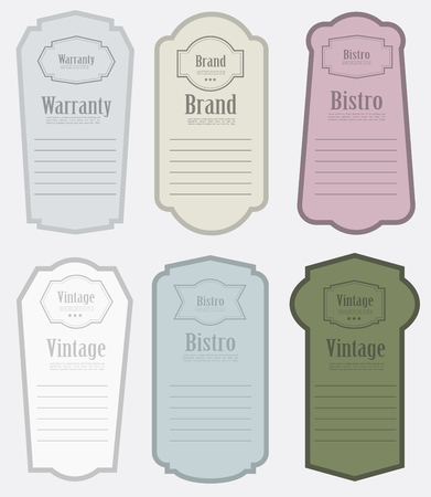 Set of vintage label vector illustration layout template designのイラスト素材