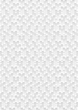 Vector hexagonal white abstract background, 3d hexagons texture design