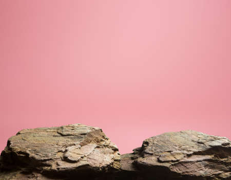 Stone podium product display for packaging presentation and cosmetic for design workの写真素材