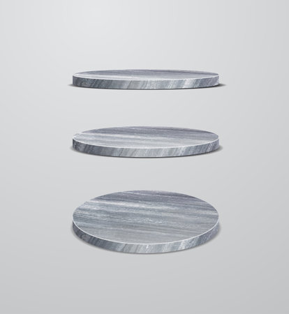 Vector marble podium presentation mock up, show cosmetic product display stage pedestal background designのイラスト素材