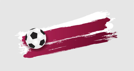 Vector football cup 2022, soccer ball. Sport posterのイラスト素材