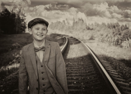 they're showing emotion and cheerful boyの写真素材