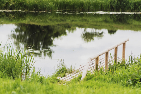 the beautiful wooden dockの写真素材