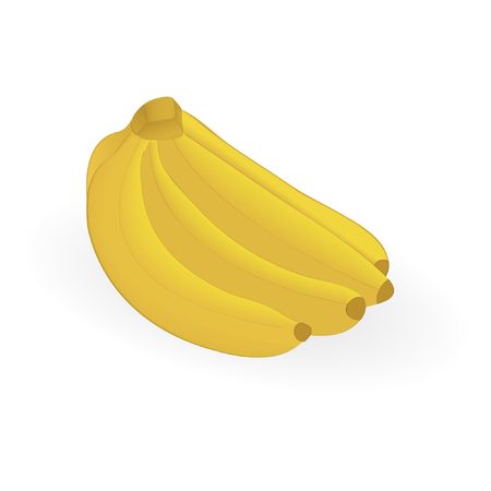 banana isolated on an white backgroundのイラスト素材