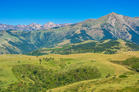 View of the catalans Pyrenees Mountains (Costabona Peek 2.465m).の写真素材