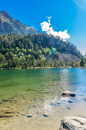 The Lake of Ratera, in the National Park of Sant Maurici. (Spain).の写真素材