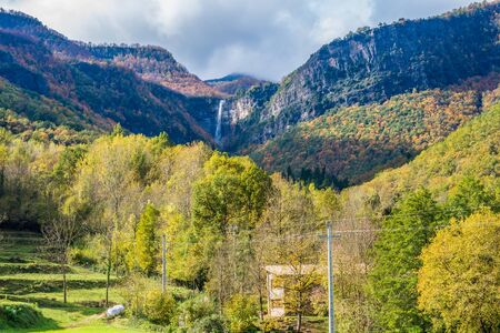 Autumn landscape (Garrotxa Province, Catalonia, Spain)の写真素材
