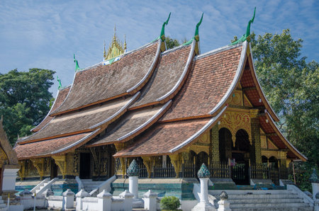 Lao temple in Luang Prabangの写真素材
