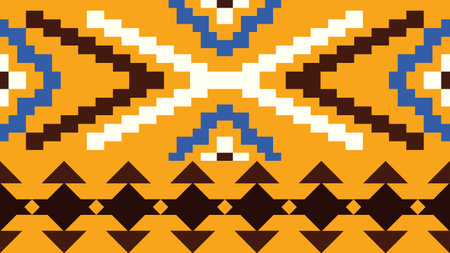 Traditional tribal or Modern native ikat pattern. Geometric ethnic background for pattern seamless design or wallpaper.の写真素材