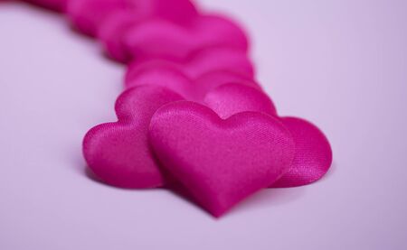 It is a lot of pink hearts on a pink background. Valentine's Dayの写真素材
