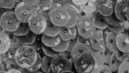 Background of glass petals.Glass Flower . Decoration Background. glass round flower petals.