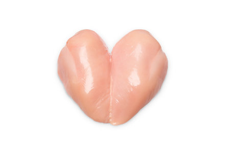 Fresh chicken leg with skin many pieces close-up for a supermarket, retail. Raw chicken meat. Raw chicken legs.の写真素材