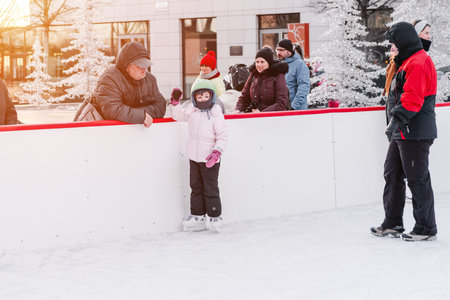 Slovakia.Bratislava.05.01.2020.Soft,Selective focus.Enjoying winter outdoor...