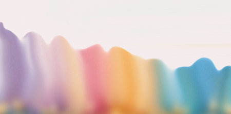 abstract background with colorful paper stripes - soft focus, vintage filterの写真素材
