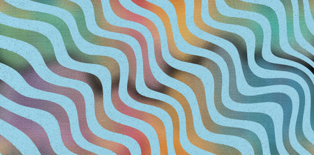 abstract background with wavy lines in blue, orange and brown colors