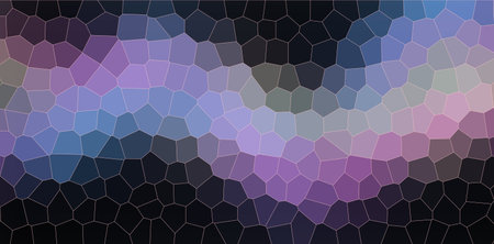 Abstract illustration of blue and purple Middle size hexagon background, digitally generatedの写真素材